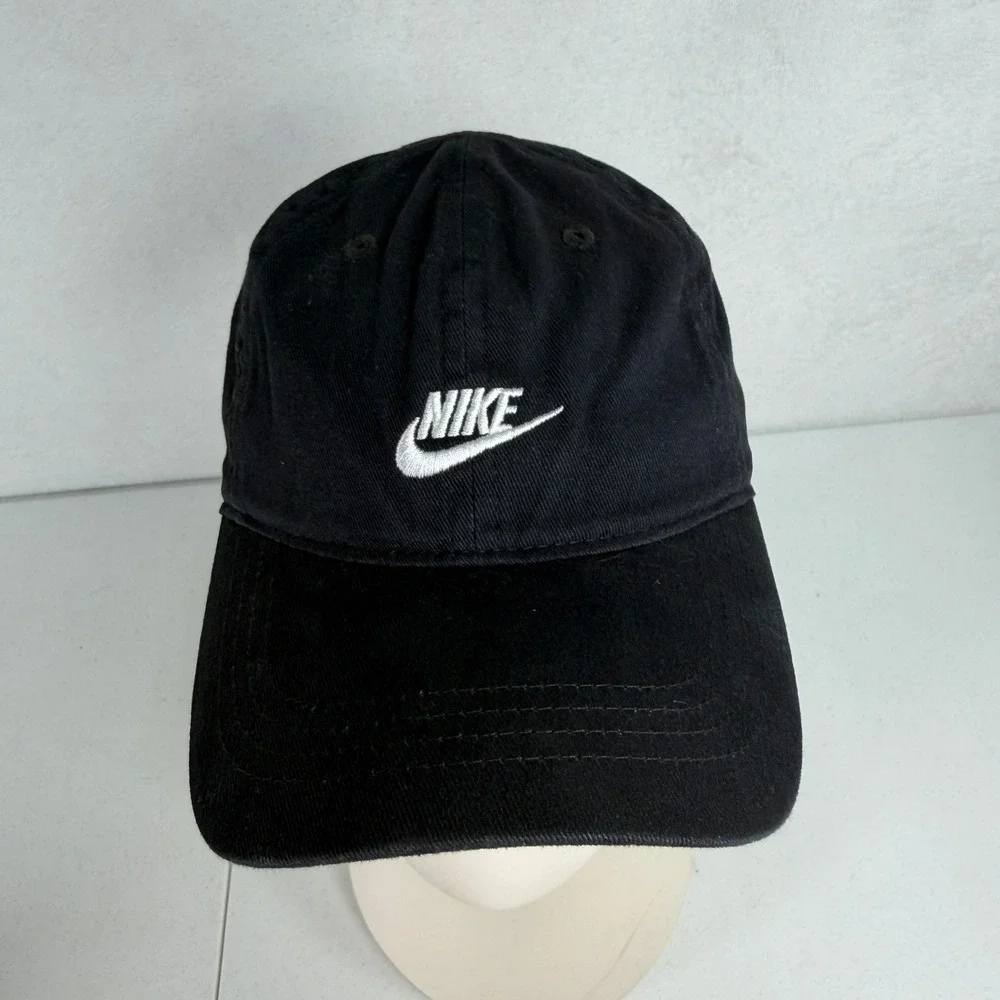 Nike Toddler Baseball Cap Black Cotton Embroidered Futura Logo Heritage86 Hat